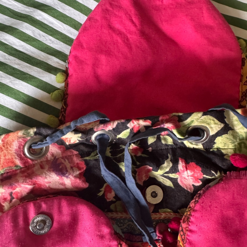 Floral Embroidered Patterned Backpack - image 6